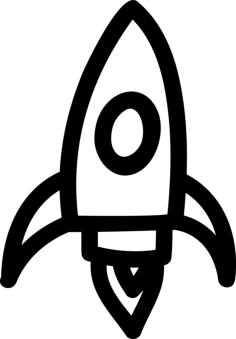 Rocket Hand Drawn Outline Vinyl Cutting Svg File, Free Vectors File